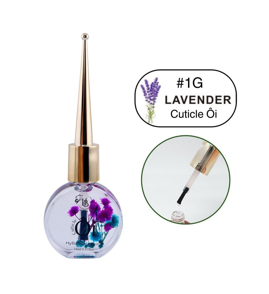 HyBa Cuticle Ôi Essential Oil 14ml - #1G - LAVENDER