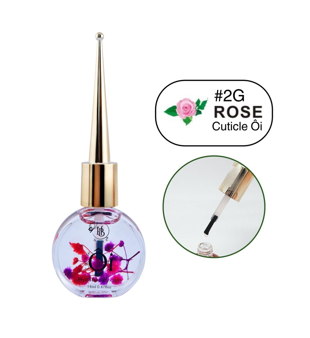HyBa Cuticle Ôi Essential Oil 14ml - #2G - ROSE