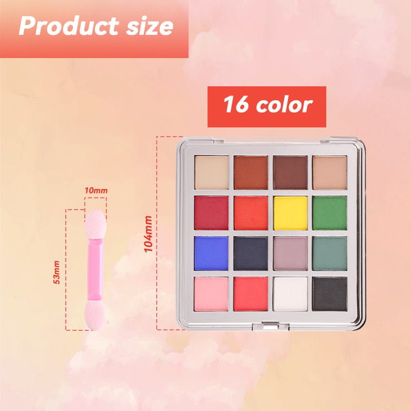 HyBa OMBRé Pressed Pigment Powder Palette - 16 Colors Set