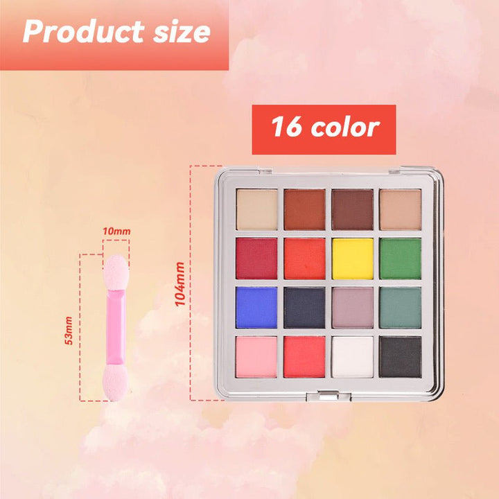 HyBa OMBRé Pressed Pigment Powder Palette - 16 Colors Set