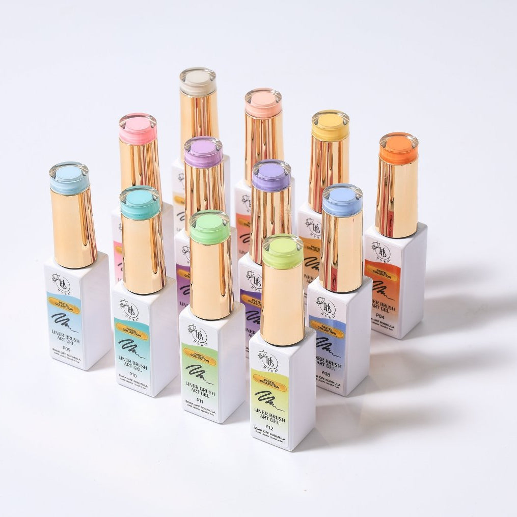 HyBa PASTEL Liner Gel Box Set - 12 Colors