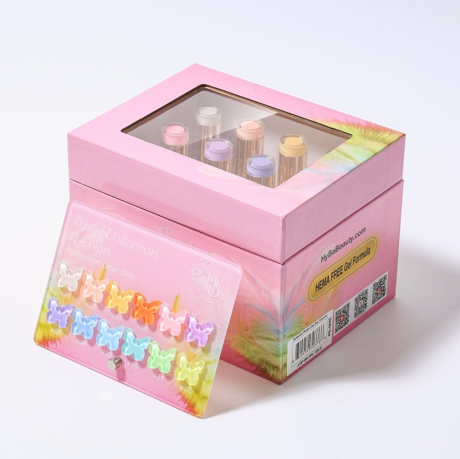 HyBa PASTEL Liner Gel Box Set - 12 Colors