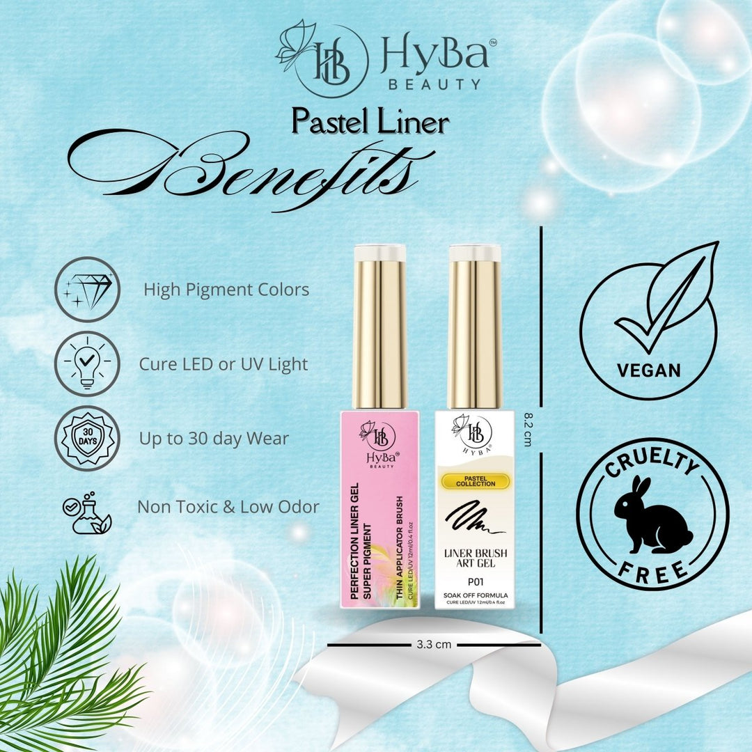 HyBa PASTEL Liner Gel Box Set - 12 Colors