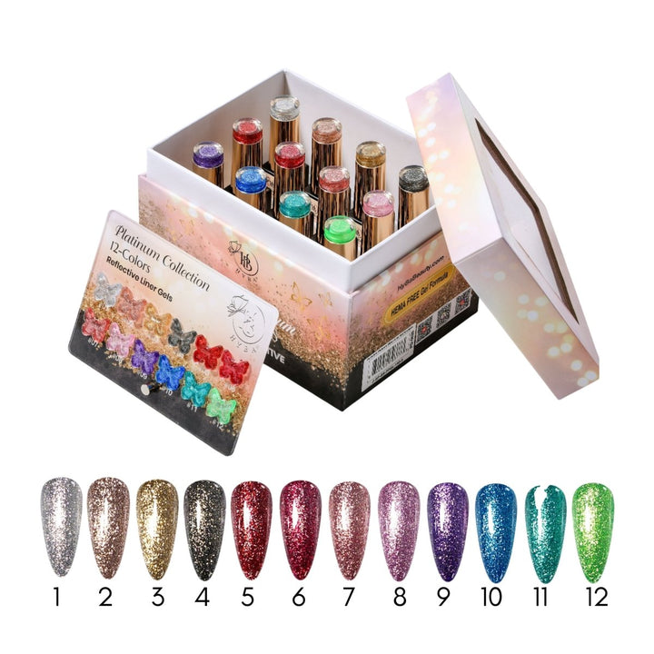 HyBa PLATINUM Liner Gel Box Set - 12 Colors