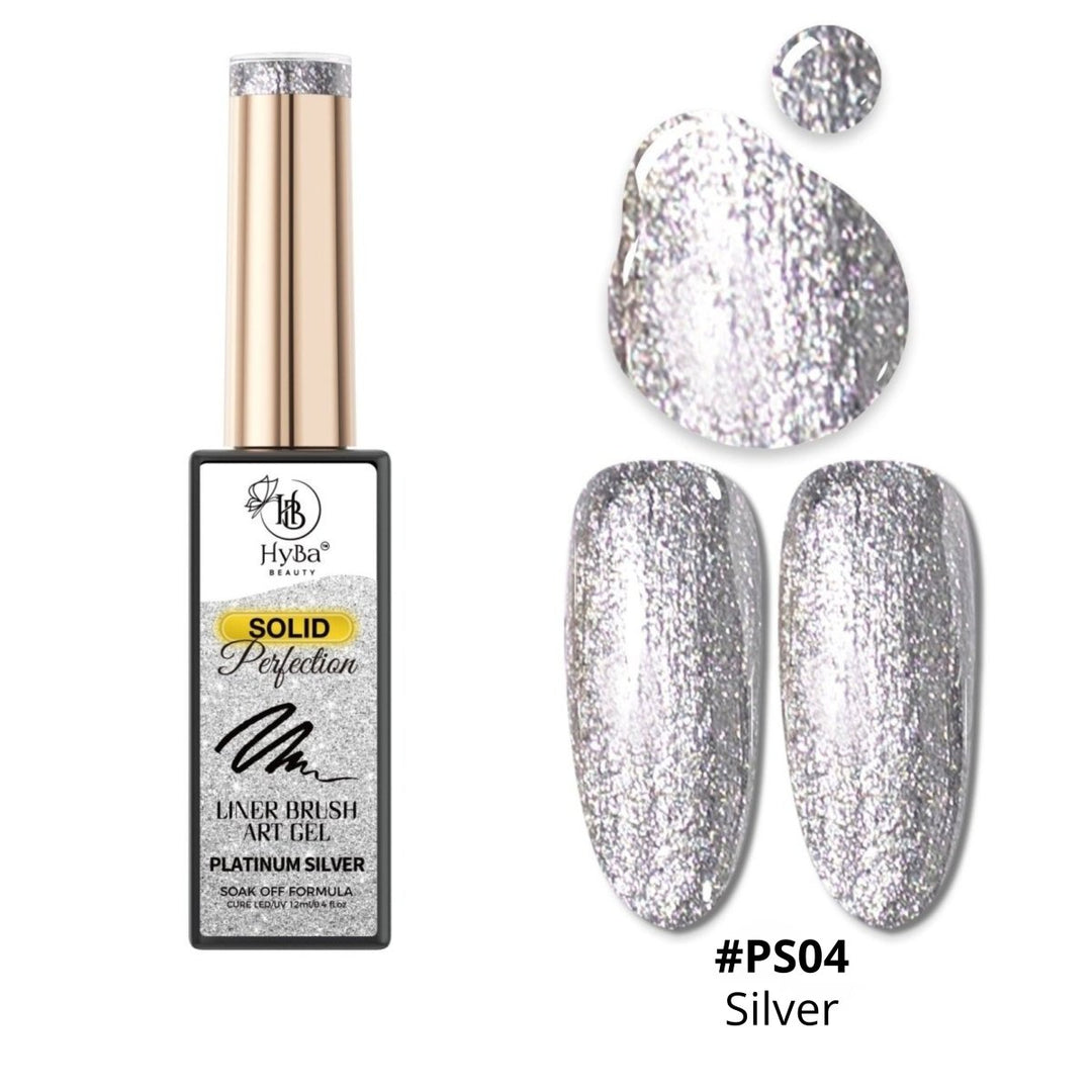 HyBa #PS04 - SILVER (12ml) - PERFECTION SOLID Liner Gel