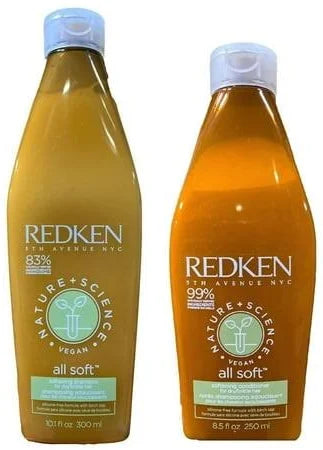 Redken Nature &amp; Science All Soft Shampoo 10.1oz &amp; Conditioner 8.5oz Bundle
