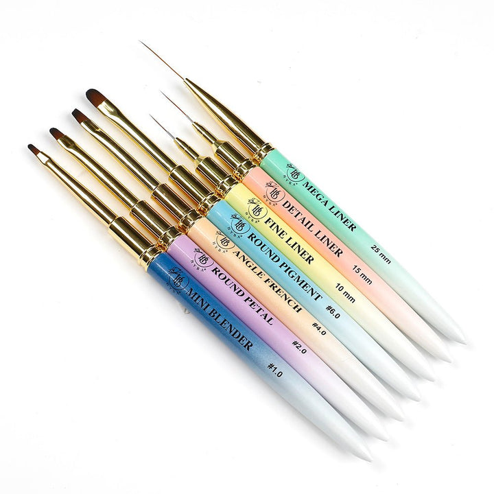 HyBa MASTER NAIL BRUSH COLLECTION - 7 Brush Set