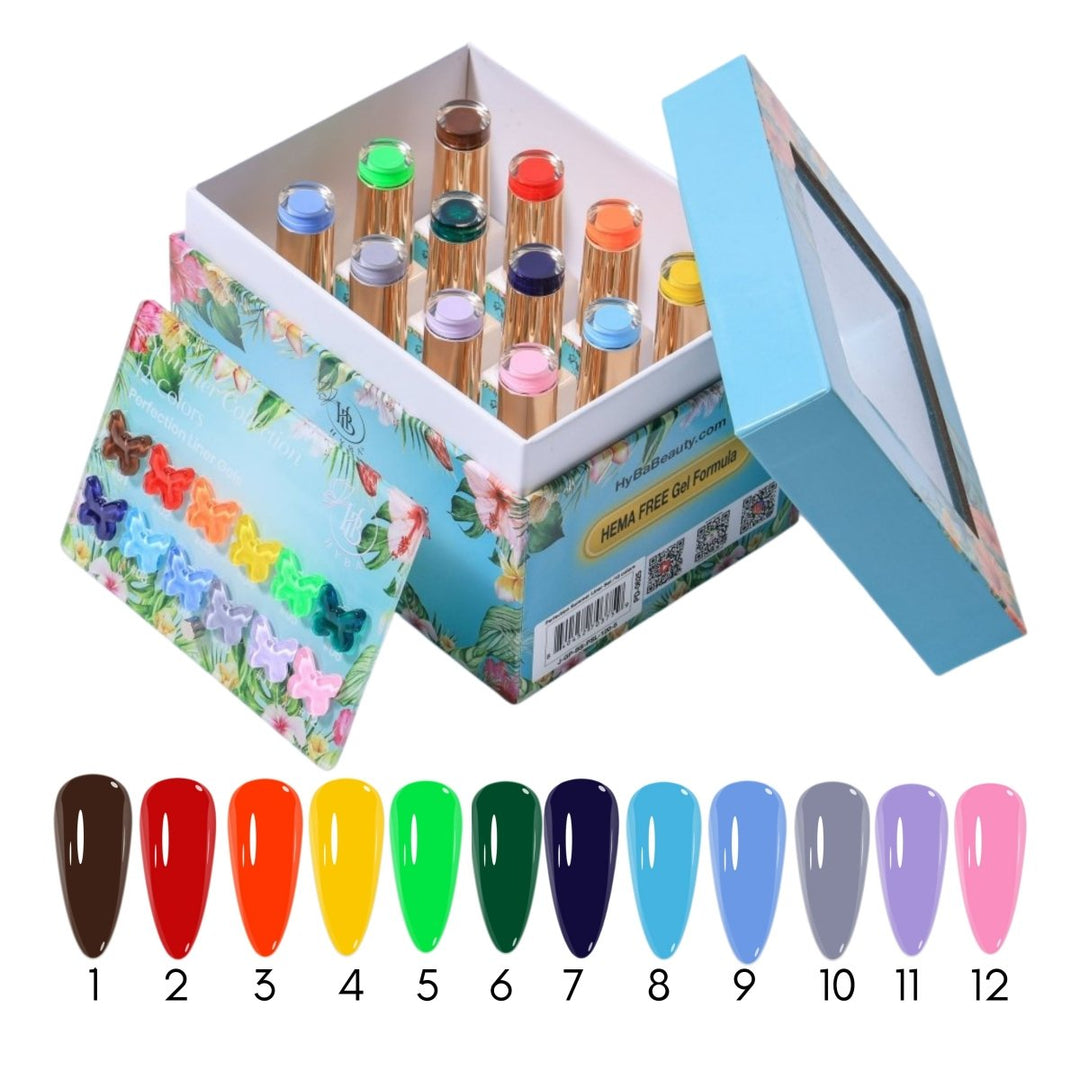 HyBa SUMMER Liner Gel Box Set - 12 Colors