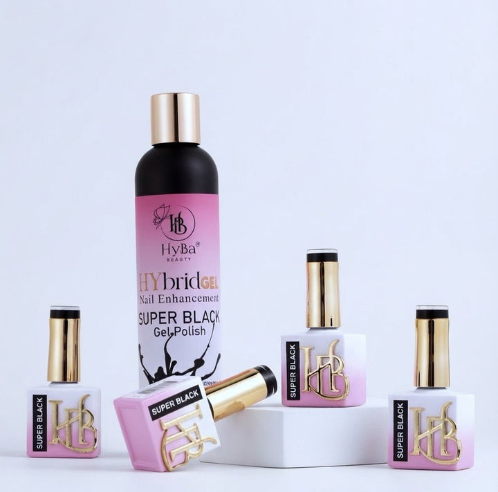 HyBa SUPER BLACK Gel Polish - Refill Kit