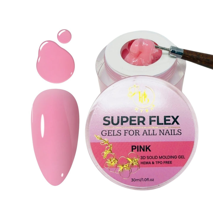 HyBa SUPER FLEX Molding Gel PINK (30ml) 