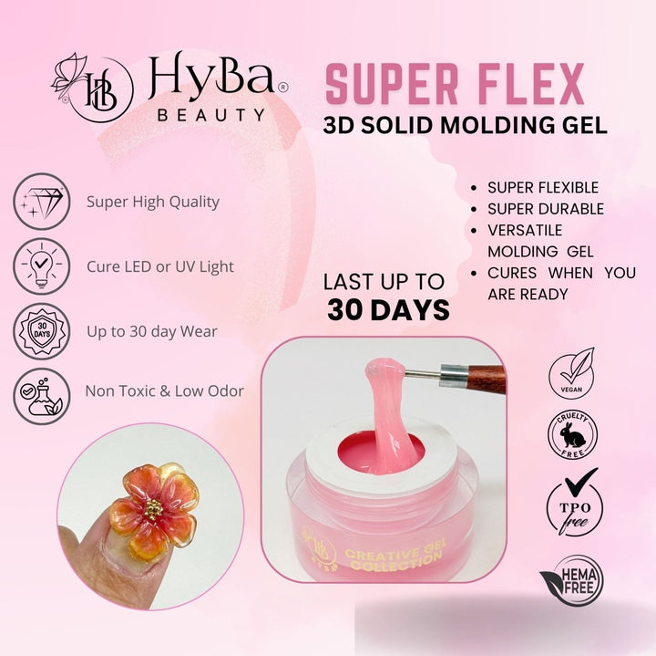 HyBa SUPER FLEX Molding Gel PINK (30ml) 