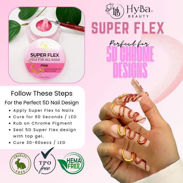 HyBa SUPER FLEX Molding Gel PINK (30ml) 