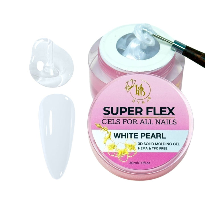 HyBa SUPER FLEX Molding Gel WHITE PEARL (30ml) 