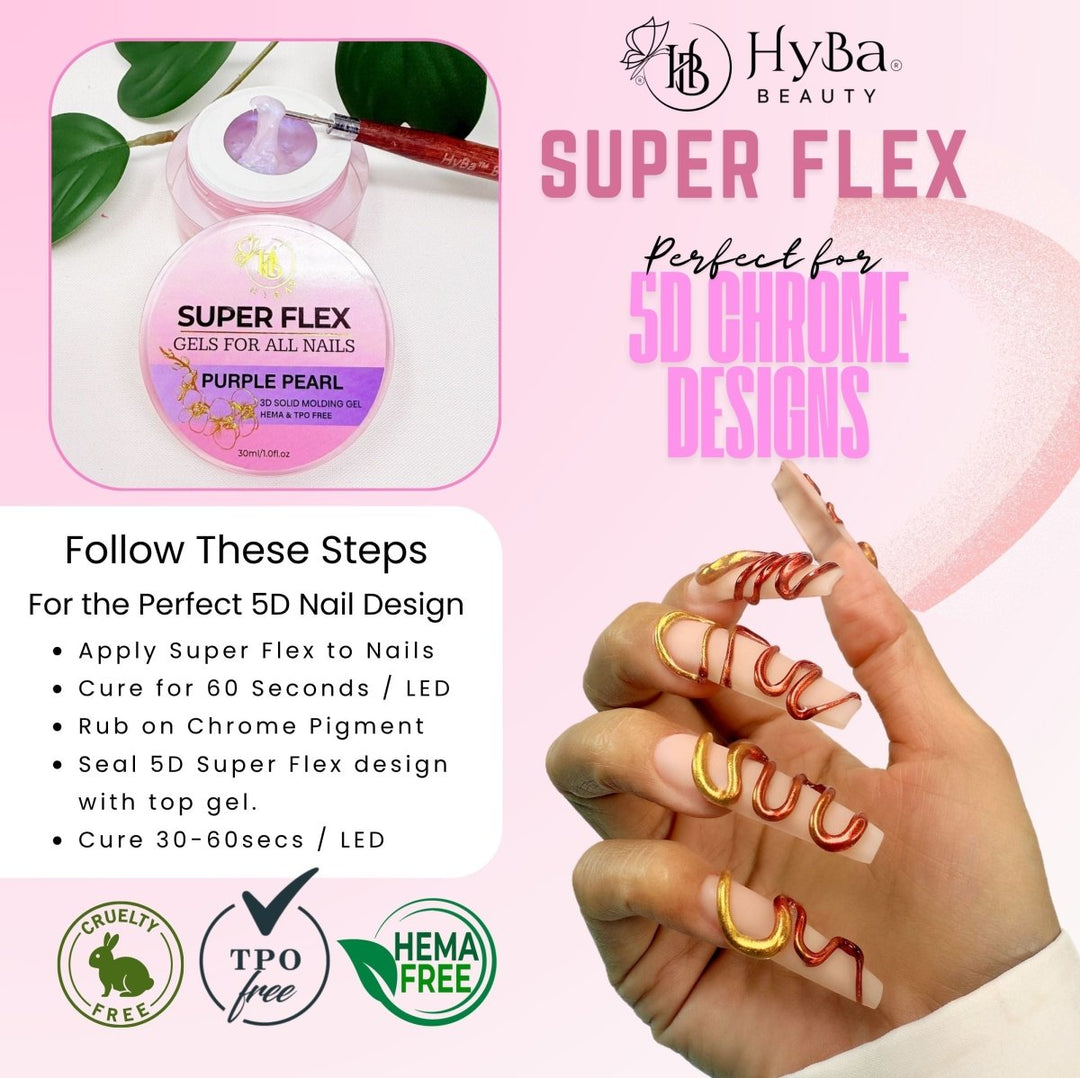 HyBa SUPER FLEX Molding Gel PURPLE PEARL (30ml) 