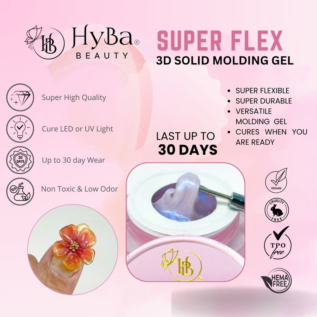 HyBa SUPER FLEX Molding Gel PURPLE PEARL (30ml) 
