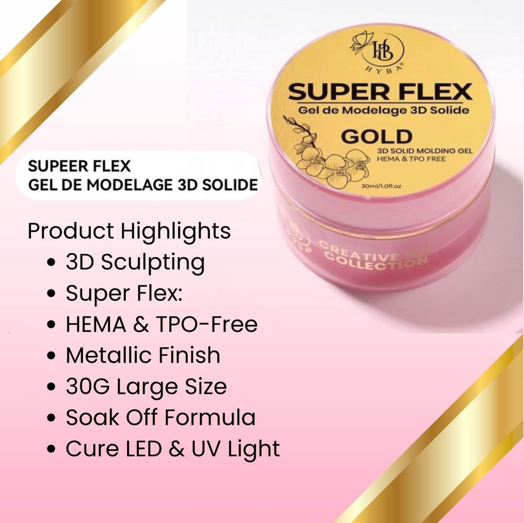 HyBa SUPER FLEX Molding Gel GOLD (30ml) 