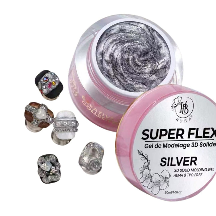 HyBa SUPER FLEX Molding Gel SILVER (30ml) 