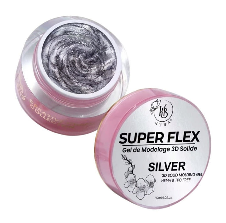 HyBa SUPER FLEX Molding Gel SILVER (30ml) 