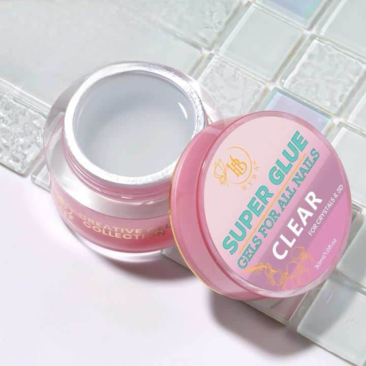 HyBa SUPER GLUE - Nail Art Adhesive Gel 30ml (Clear)