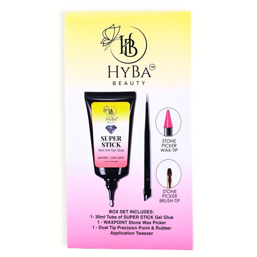 HyBa SUPER STICK Nail Art Gel Glue Box Set