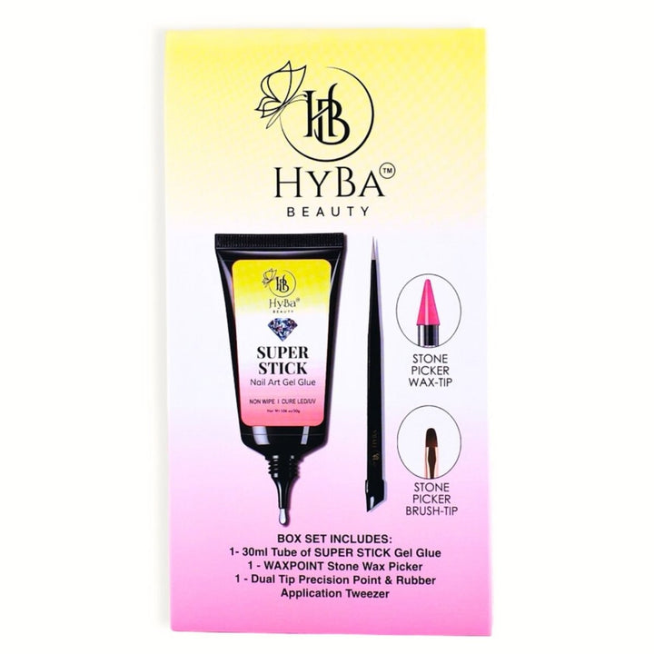 HyBa SUPER STICK Nail Art Gel Glue Box Set