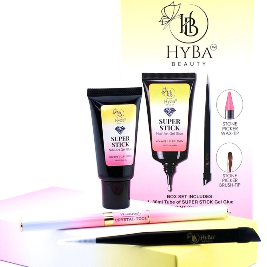 HyBa SUPER STICK Nail Art Gel Glue Box Set