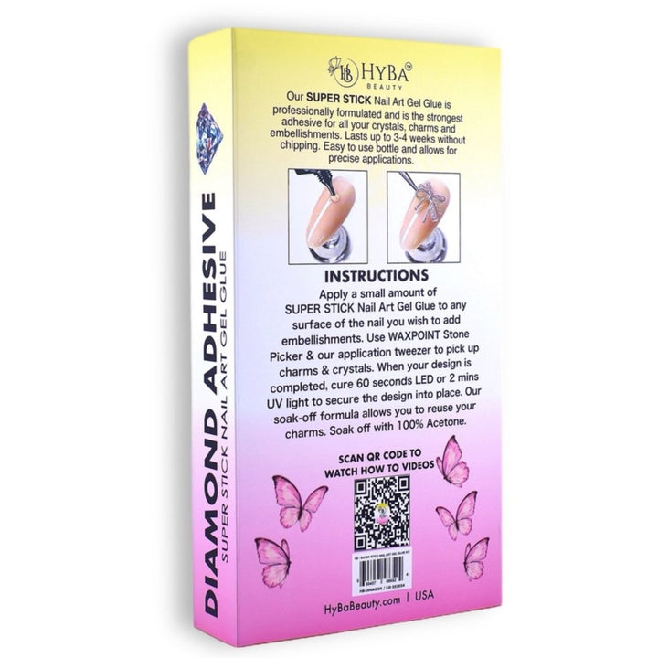 HyBa SUPER STICK Nail Art Gel Glue Box Set