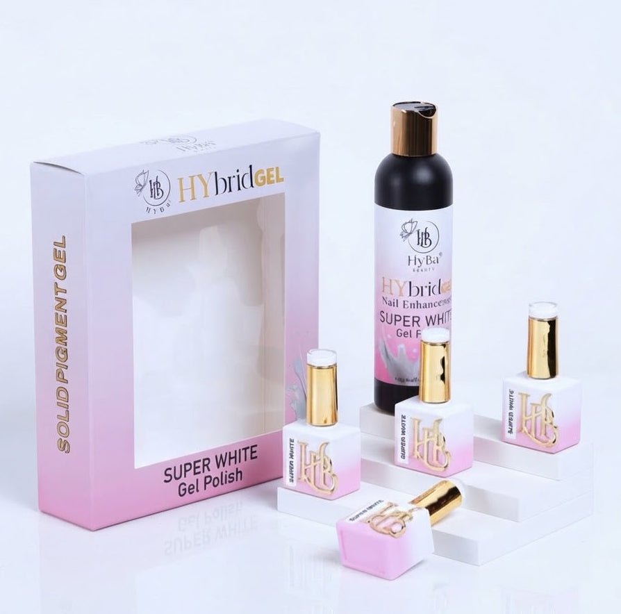 HyBa SUPER WHITE Gel Polish - REFILL KIT