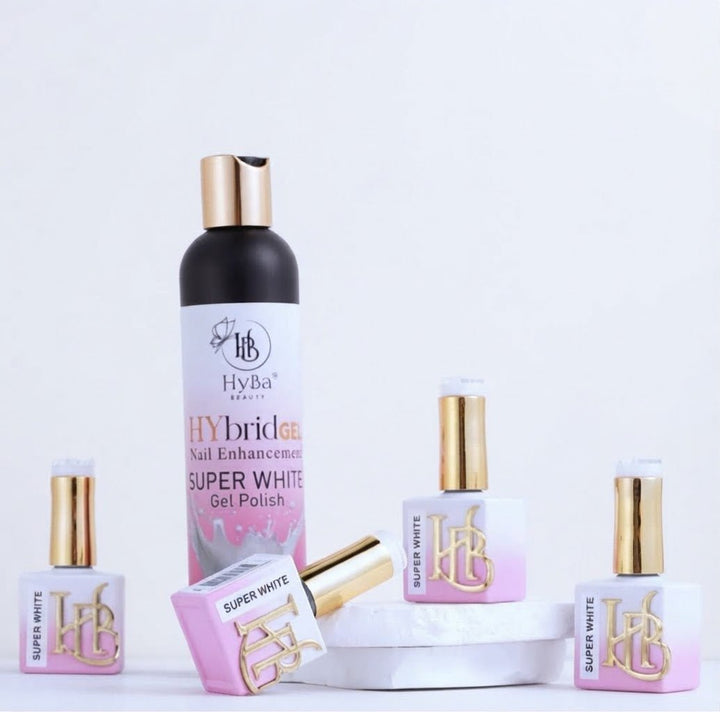 HyBa SUPER WHITE Gel Polish - REFILL KIT