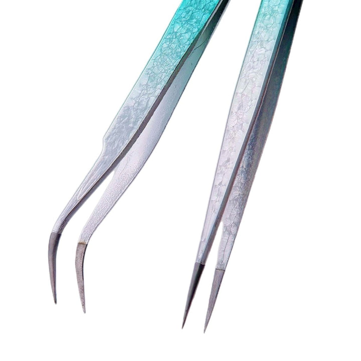 HyBa Tweezers Glitter Blue &amp; Silver - 2PK
