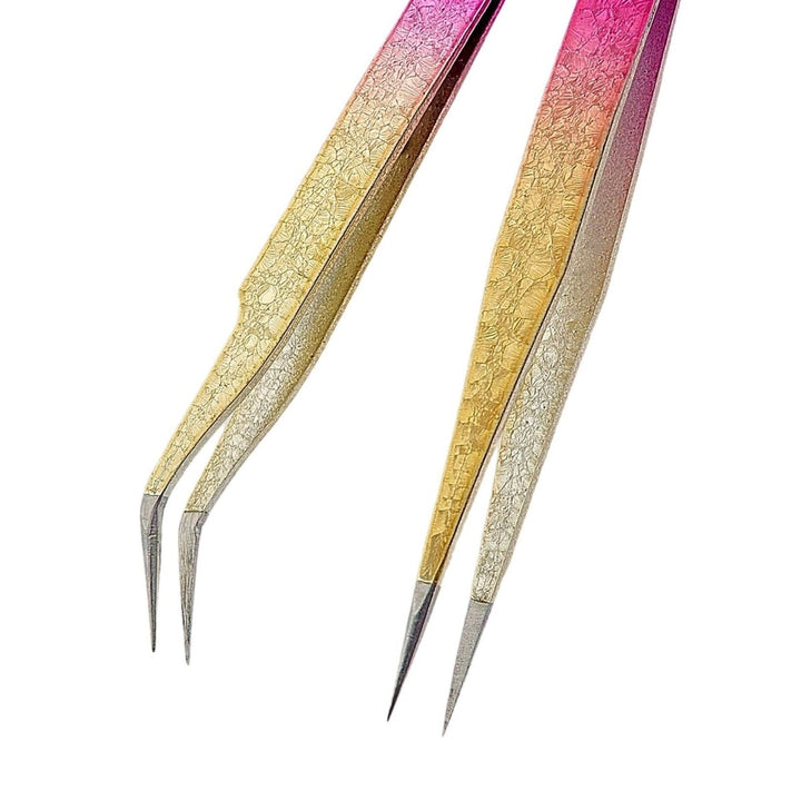 HyBa Tweezers Glitter Pink &amp; Gold - 2PK