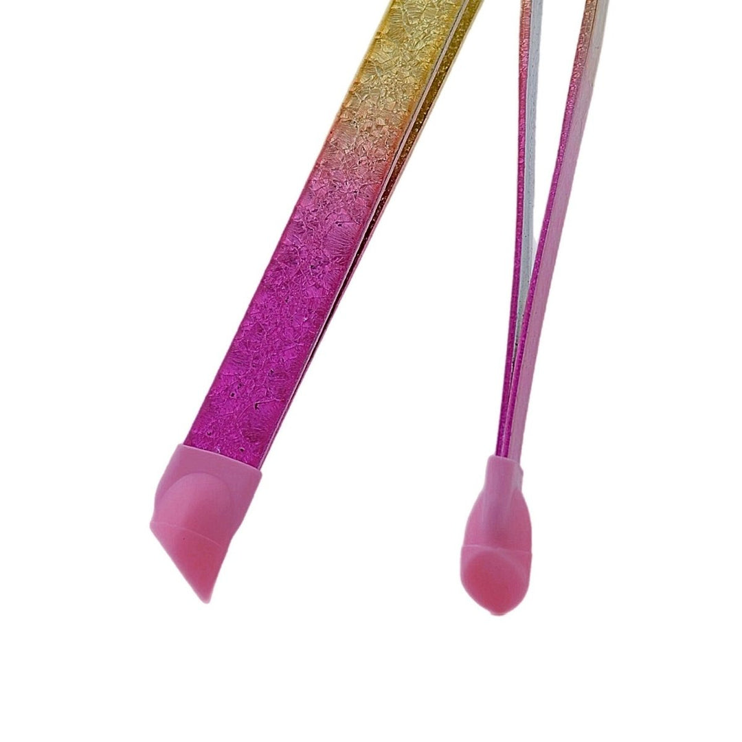 HyBa Tweezers Glitter Pink &amp; Gold - 2PK