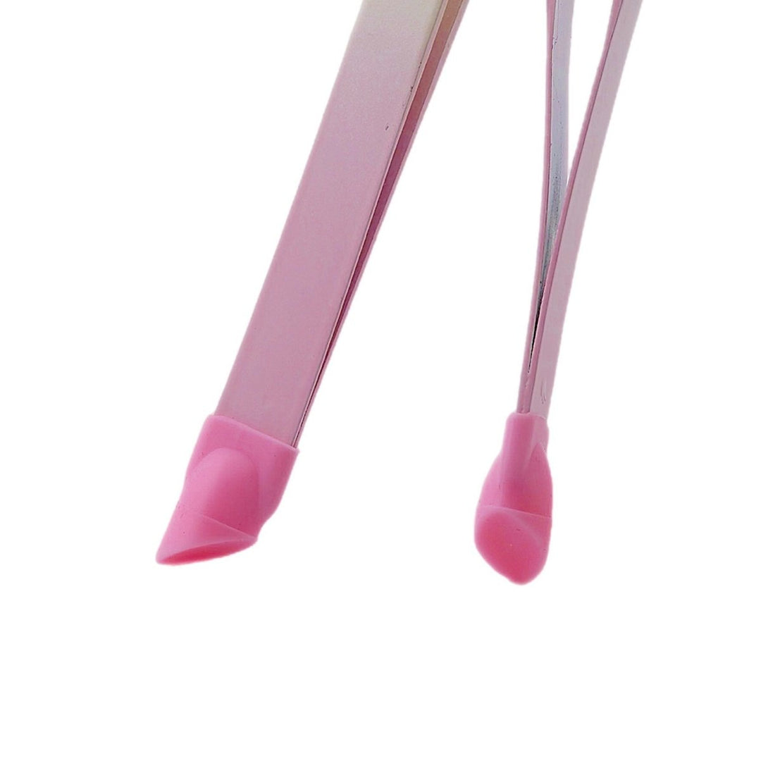 HyBa Tweezers Pink &amp; White - 2 PACK