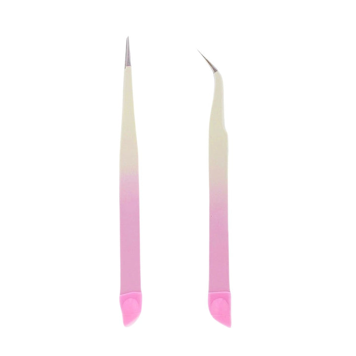 HyBa Tweezers Pink &amp; White - 2 PACK