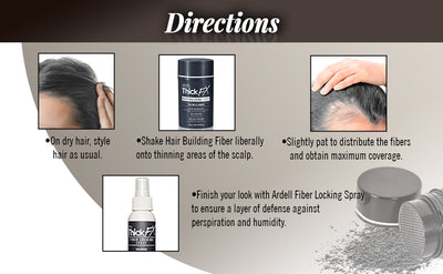 ARDELL - Thick FX Light Grey Hair Building Fiber for Fuller Hair Instantly, 0.42 oz
