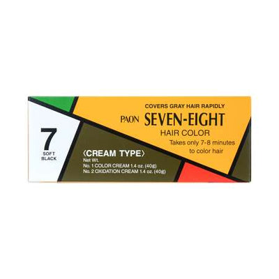 PAON SEVEN-EIGHT HAIR COLOR 7 SOFT BLACK