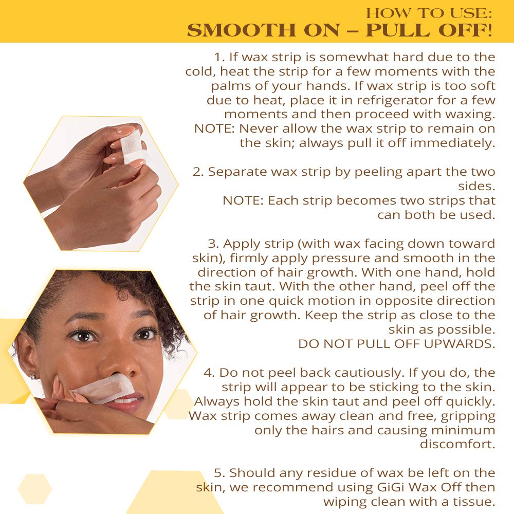 Simply GIGI - Ready-to-Use Hair Removal Strips for Face and Body