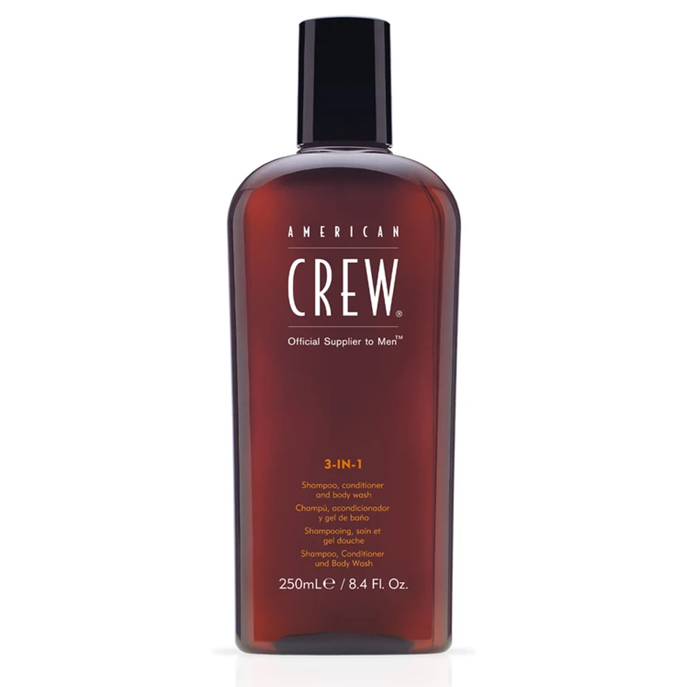 This is an image of American Crew - 3 in 1 Shampoo 8.4 oz.