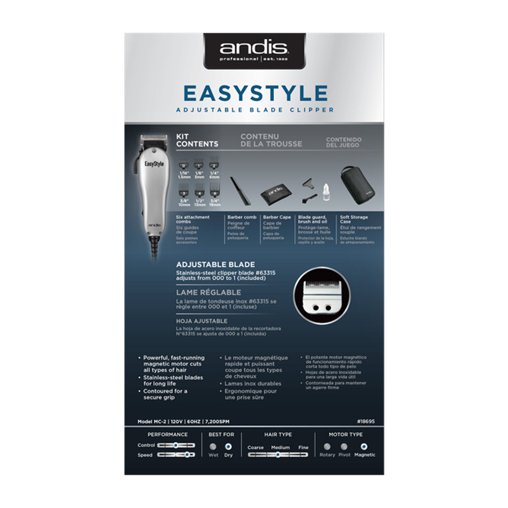 ANDIS - EasyStyle Adjustable Blade Clipper (13-Piece Kit)