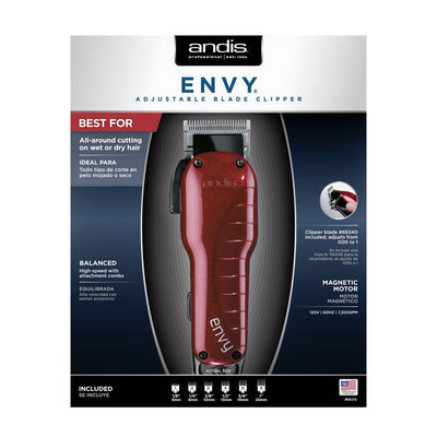 ANDIS - Envy Adjustable Blade Clipper - Red