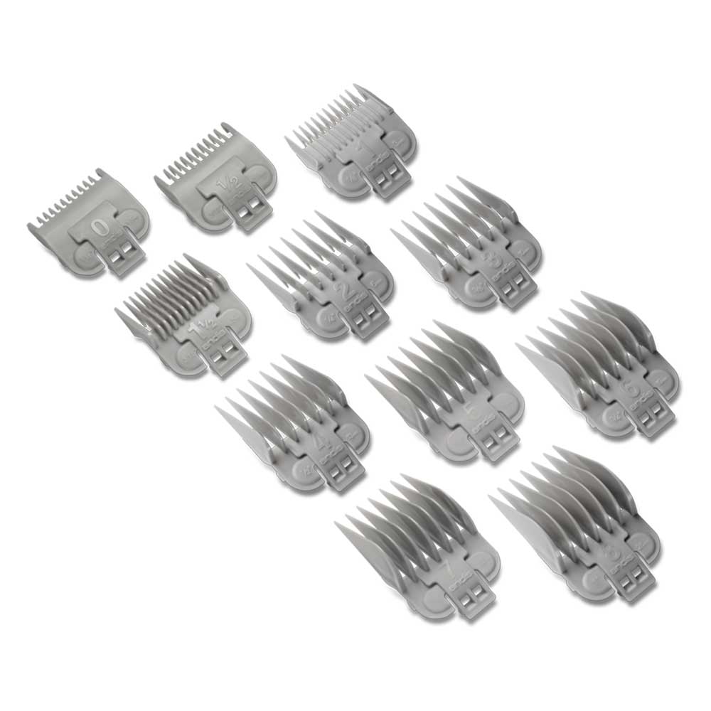 This is an image of ANDIS - Snap-On Blade Attachment Combs 11 Comb Set