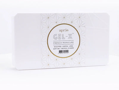 APRES - Gel-X French Manicure Tip Box - Sculpted Coffin Long