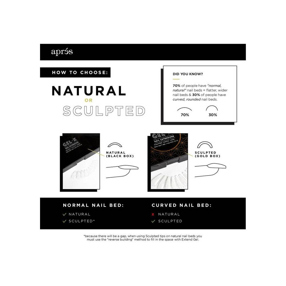 APRES / Gel-X Tips Box - Natural Square Long