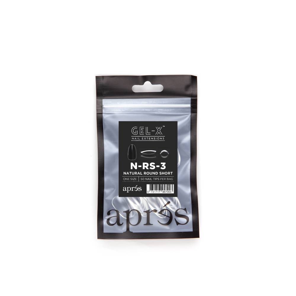 APRES / Gel-X Tips Refill Bags - Natural Round Short