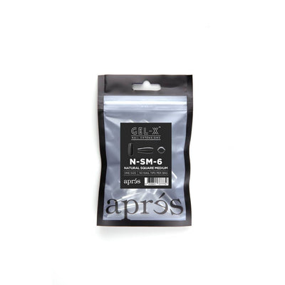 APRES / Gel-X Tips Refill Bags - Natural Square Medium