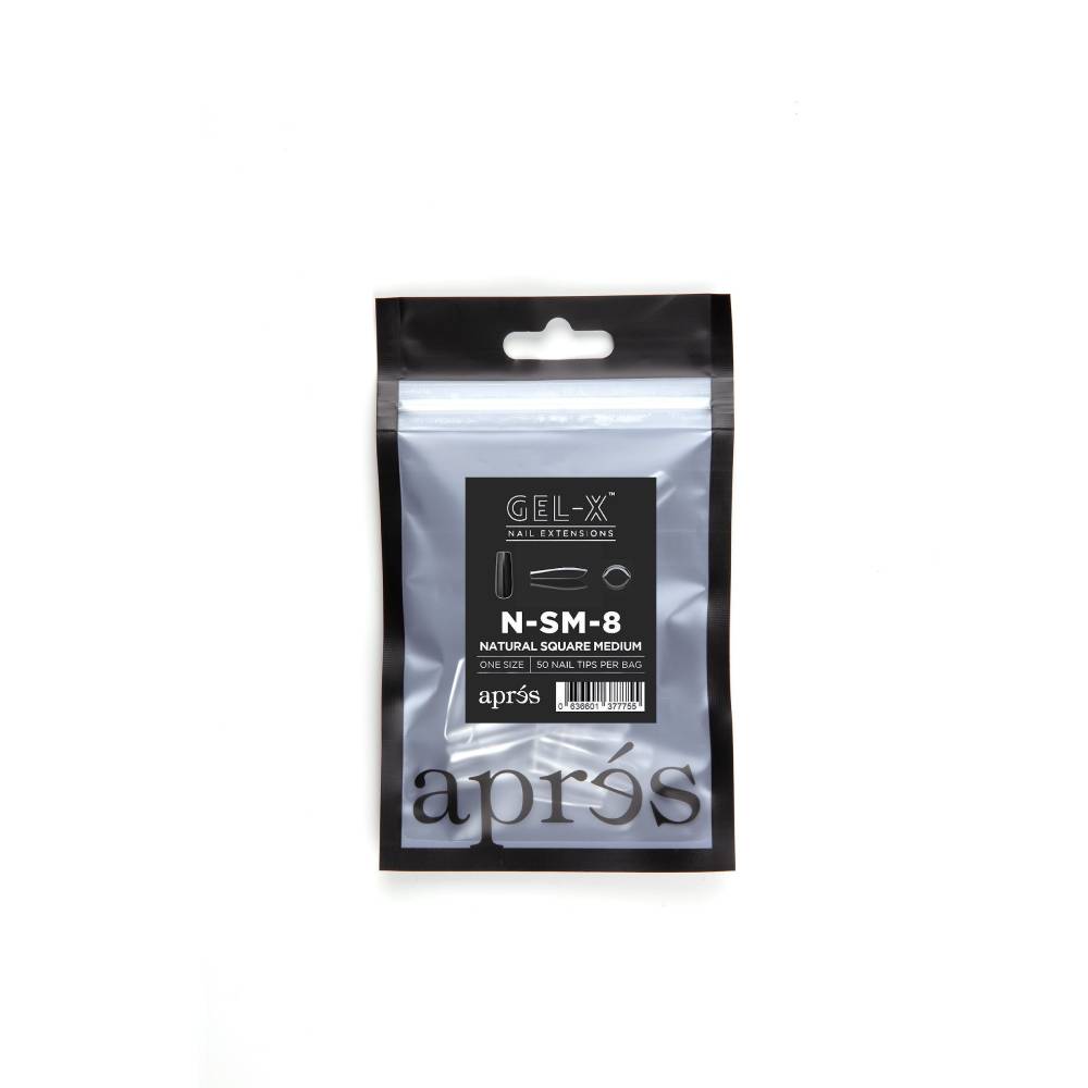 APRES / Gel-X Tips Refill Bags - Natural Square Medium