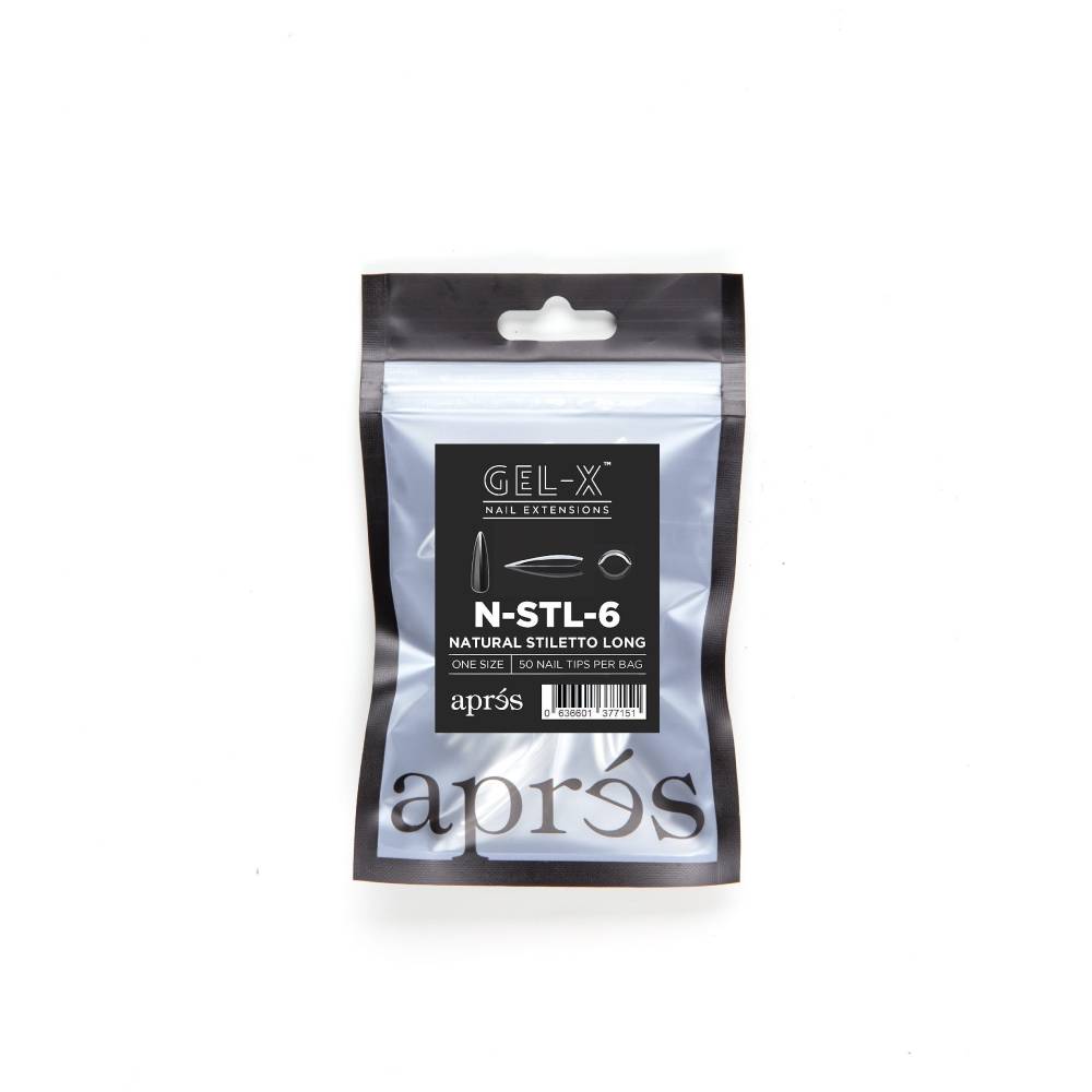 APRES / Gel-X Tips Refill Bags - Natural Stiletto Long