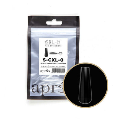APRES / Gel-X Tips Refill Bags - Sculpted Coffin Extra Long
