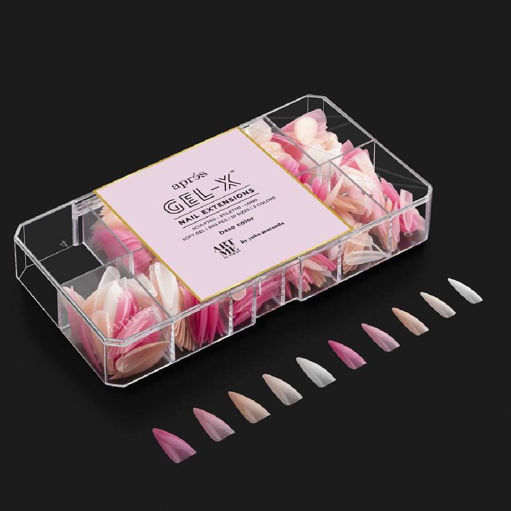 APRES x ArtMe / Gel-X Tips Box Base Color - Sculpted Stiletto Long