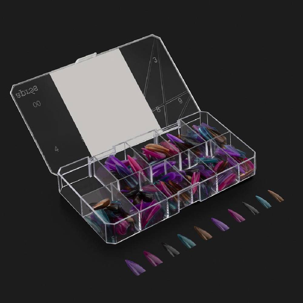 APRES x ArtMe / Gel-X Tips Box Vivid Color - Natural Stiletto Long